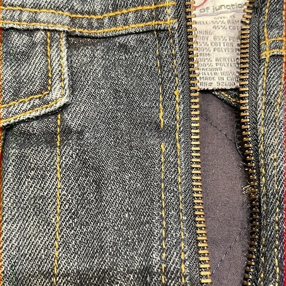 Jean jacket quilted lining faux fur trim Size S - Picture 6 of 13